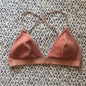 H&M Triangle Velvet Bikini Top